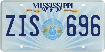 MS license plate ZIS696