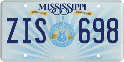 MS license plate ZIS698