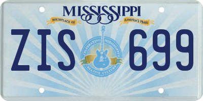 MS license plate ZIS699