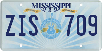 MS license plate ZIS709