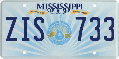 MS license plate ZIS733