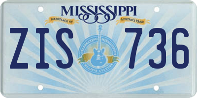 MS license plate ZIS736