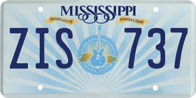 MS license plate ZIS737