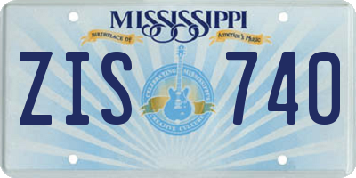 MS license plate ZIS740