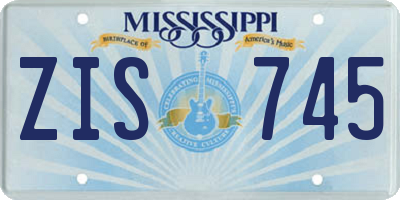 MS license plate ZIS745