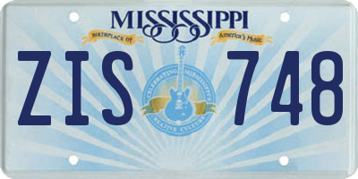 MS license plate ZIS748