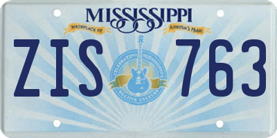 MS license plate ZIS763