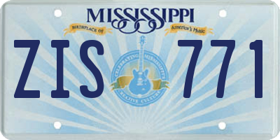 MS license plate ZIS771