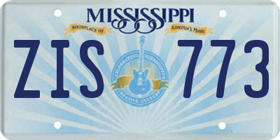 MS license plate ZIS773
