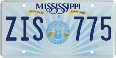 MS license plate ZIS775