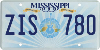 MS license plate ZIS780