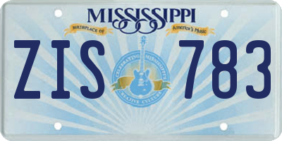 MS license plate ZIS783