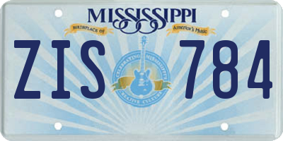 MS license plate ZIS784