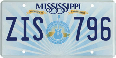 MS license plate ZIS796