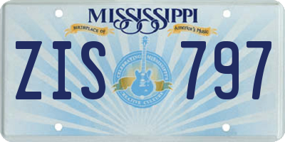 MS license plate ZIS797