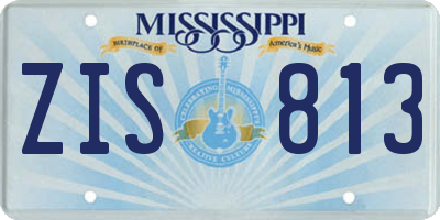 MS license plate ZIS813
