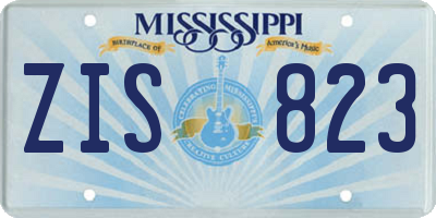 MS license plate ZIS823