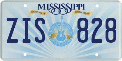 MS license plate ZIS828