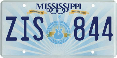 MS license plate ZIS844