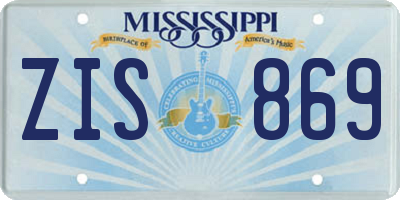 MS license plate ZIS869