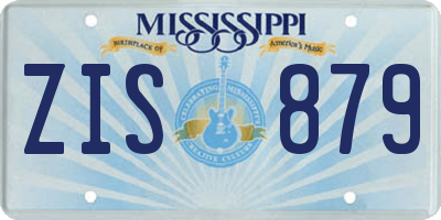 MS license plate ZIS879