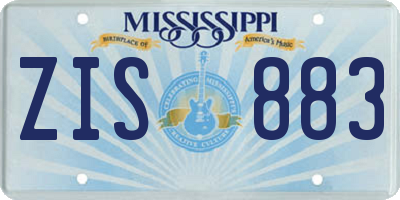 MS license plate ZIS883