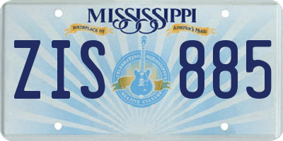 MS license plate ZIS885