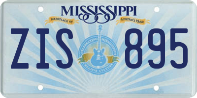 MS license plate ZIS895