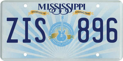 MS license plate ZIS896