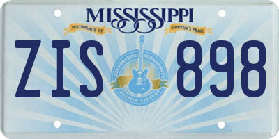 MS license plate ZIS898
