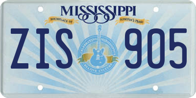 MS license plate ZIS905