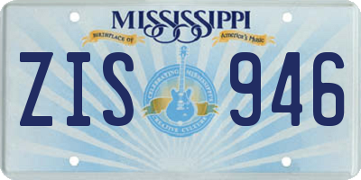 MS license plate ZIS946