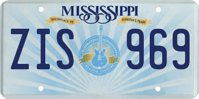 MS license plate ZIS969