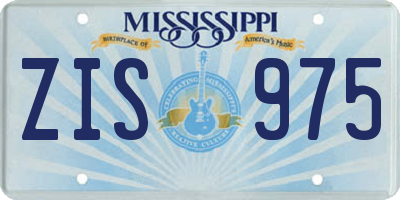 MS license plate ZIS975