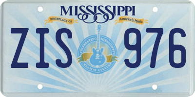 MS license plate ZIS976
