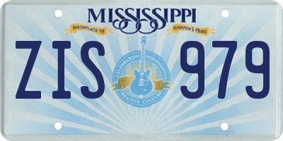 MS license plate ZIS979