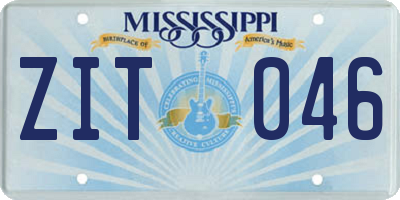 MS license plate ZIT046