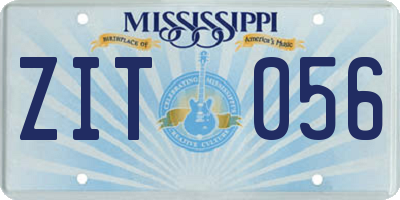 MS license plate ZIT056