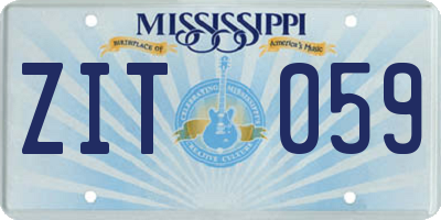 MS license plate ZIT059