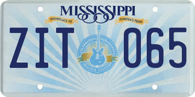 MS license plate ZIT065