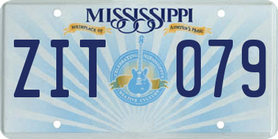 MS license plate ZIT079