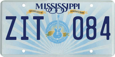 MS license plate ZIT084