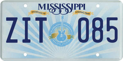MS license plate ZIT085