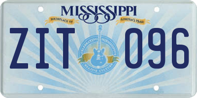 MS license plate ZIT096
