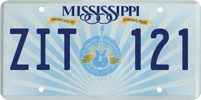 MS license plate ZIT121