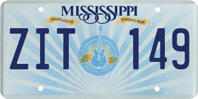 MS license plate ZIT149