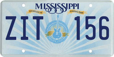 MS license plate ZIT156