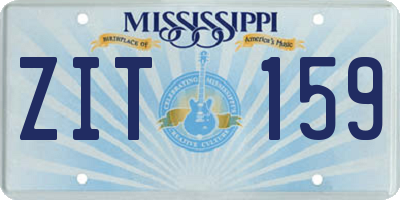MS license plate ZIT159