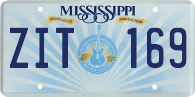 MS license plate ZIT169