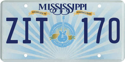 MS license plate ZIT170